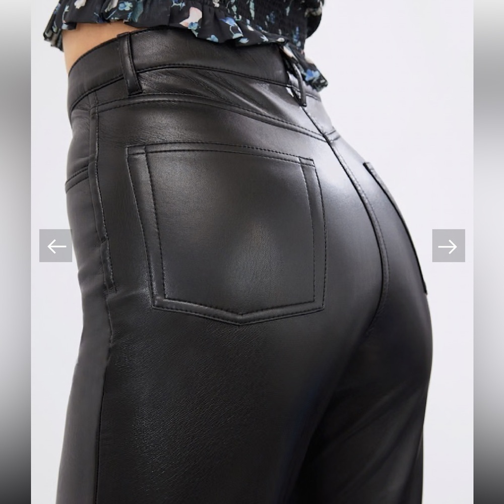 NWT Wilfred Melina Cropped Leather Black Pants - Picture 4 of 11